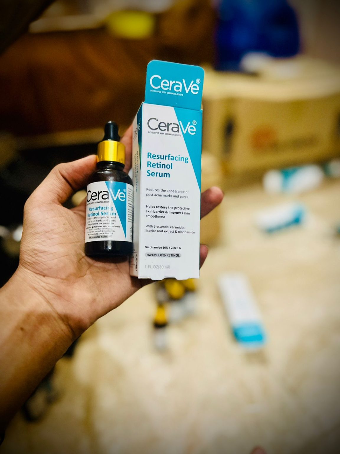 Resurfacing Retinol Facial Serum – Gentle Formula For Acne-prone Skin, Pore Refining & Texture Smoothing