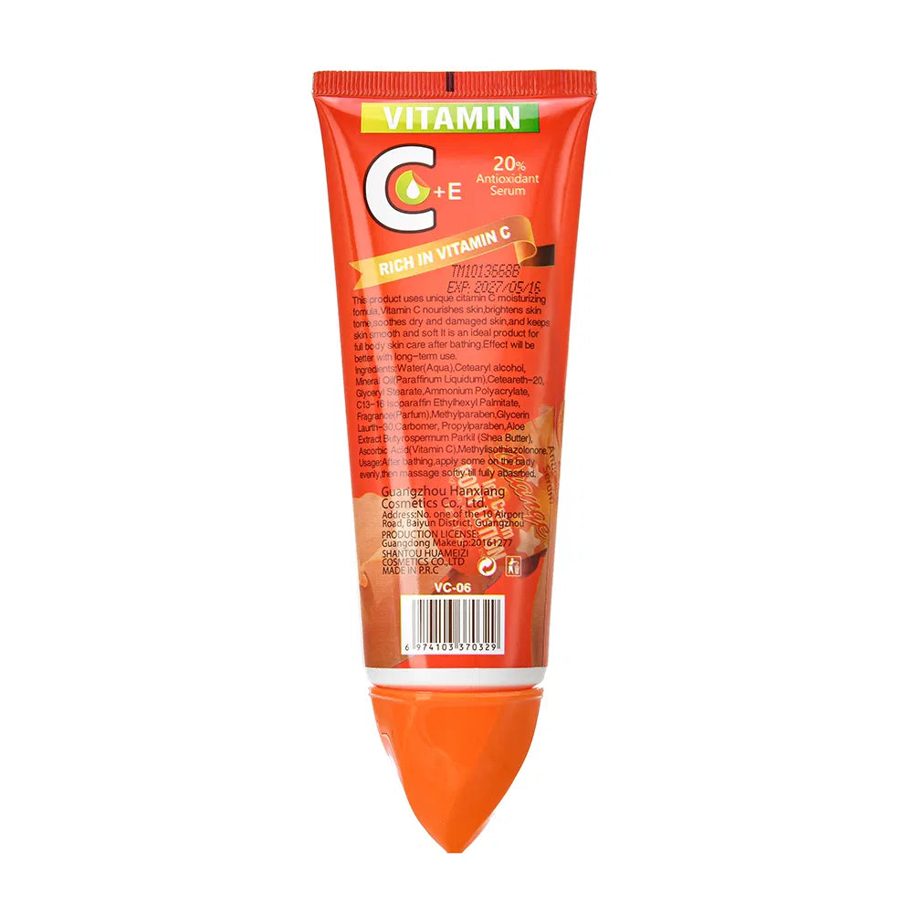 Liru Vitamin C + E 20% Antioxidant Serum Body Lotion – Orange Ice Cream Formula For Bright & Soothing Skin (120ml) – Without Box